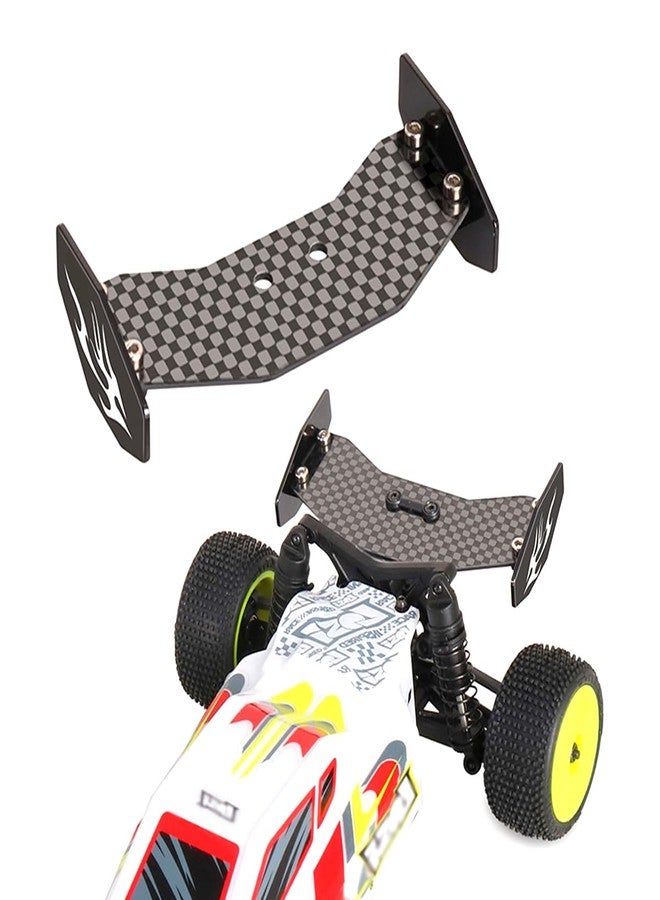 XinGeeek RC Rear Wing Carbon Fiber RC Tail Wing for Losi 1/24 Micro-B 2WD Buggy RC Car Upgrade Parts (Black) - Image 1